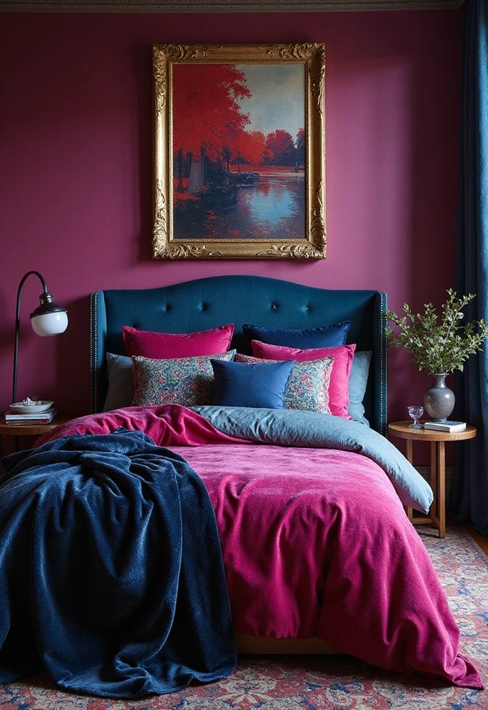 10 Aesthetic Bedding Combos That'll Transform Your Bedroom Into a Cozy Oasis! - 4. Vibrant Jewel Tones
