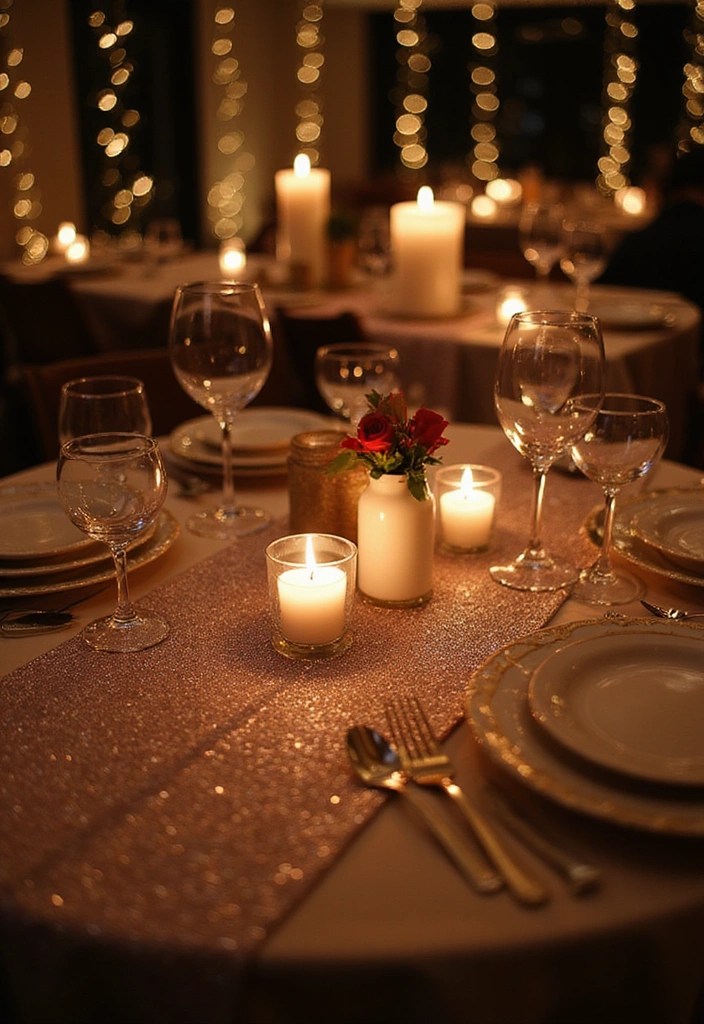 10 Creative DIY Prom Decorations for Home That You Can Make This Weekend! - 5. Glittery Table Runners