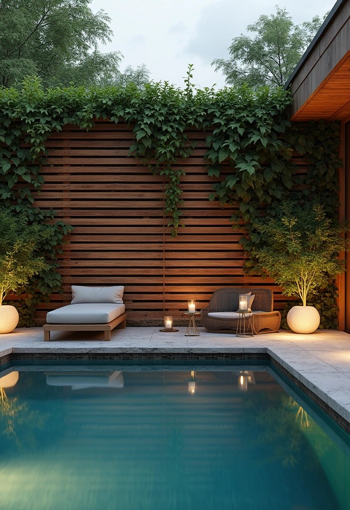 12 DIY Above Ground Pool Landscaping Ideas That Will Transform Your Backyard into a Paradise! - 7. Decorative Privacy Screens