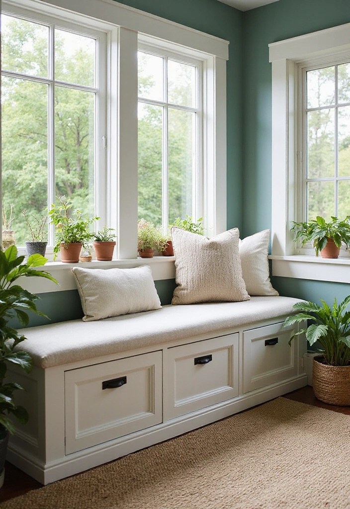 14 Irresistible Indoor Sunroom Furniture Ideas That Will Make You Never Want to Leave Home! - 7. Multi-Functional Storage Bench