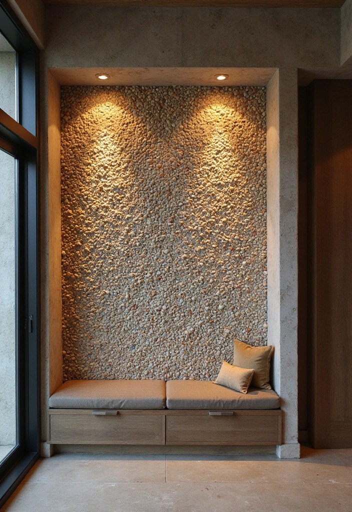 14 Pebble Mosaic Ideas That Will Inspire Your Next Home Renovation (Don't Miss #7!) - 13. Accent Walls with Pebble Art
