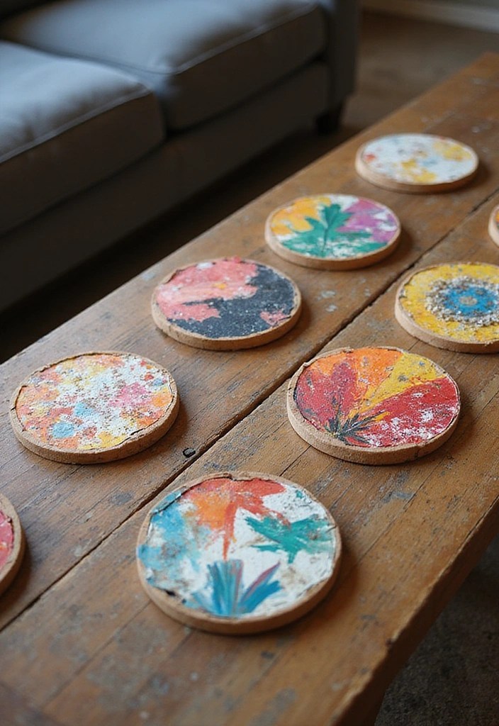 15 Budget-Friendly Aesthetic DIY Decor Ideas That Will Wow Your Guests! - 13. Custom Coasters