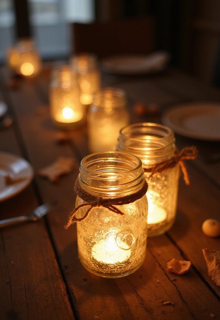 15 Budget-Friendly Aesthetic DIY Decor Ideas That Will Wow Your Guests! - 2. Mason Jar Candle Holders