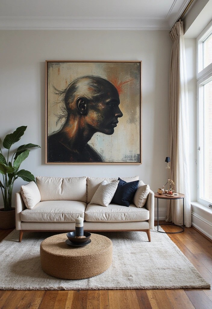 15 Budget-Friendly Living Room Decor Hacks That Look Luxurious (Try #7 Today!) - 13. Feature a Statement Piece