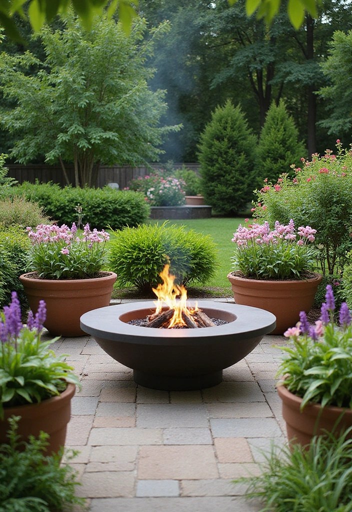 15 Creative Fire Pit Ideas for Your Backyard That'll Make You the Neighborhood Hangout Spot! - 10. Fire Pit with Surrounding Planters