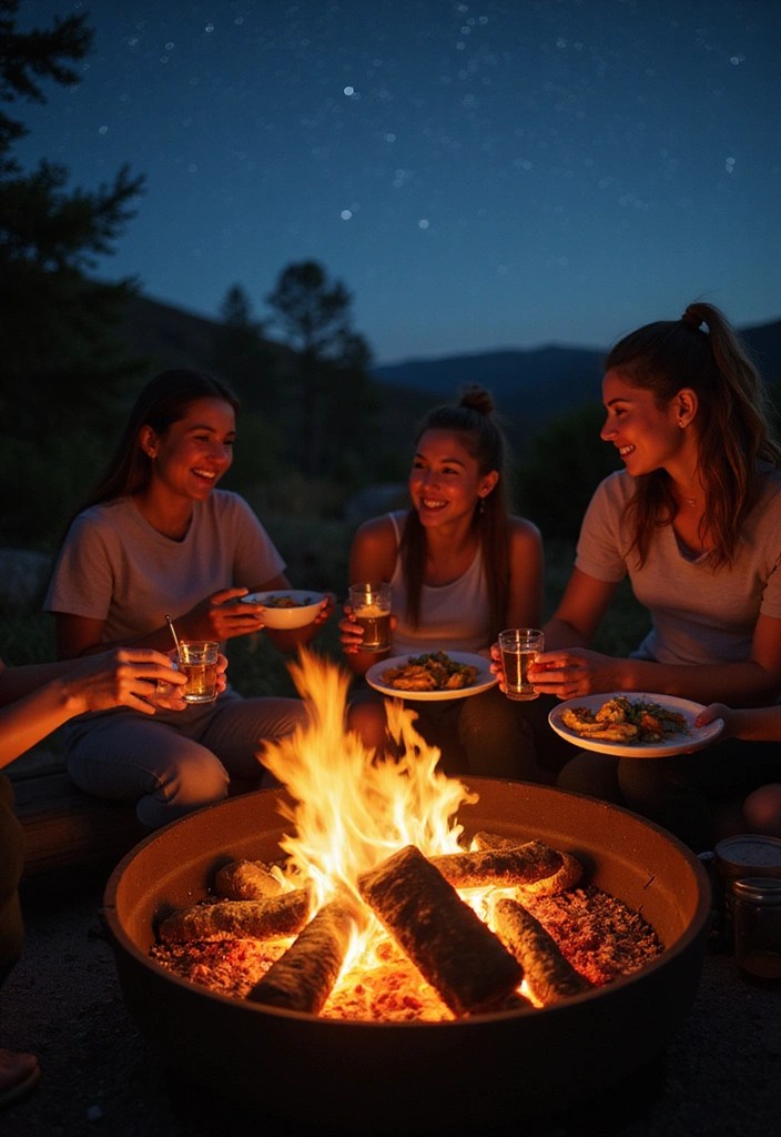 15 Creative Fire Pit Ideas for Your Backyard That'll Make You the Neighborhood Hangout Spot! - 9. Fire Pit with Grill Attachment