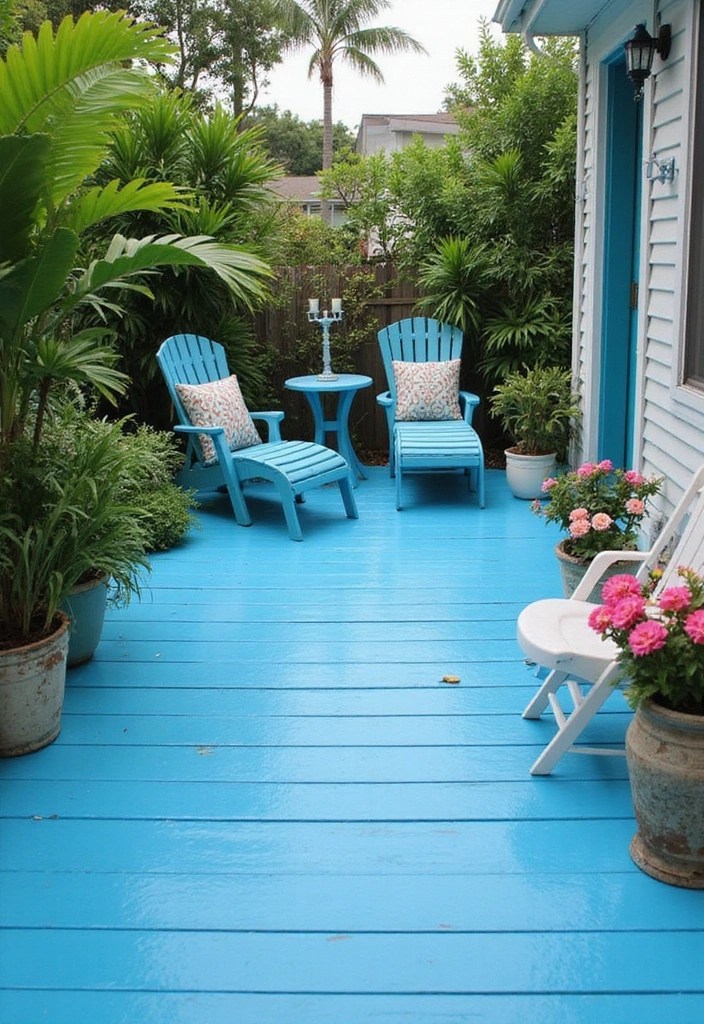 15 Deck Color Ideas That Will Make Your Neighbors Envious (You Won't Believe #7!) - 2. Ocean Blue