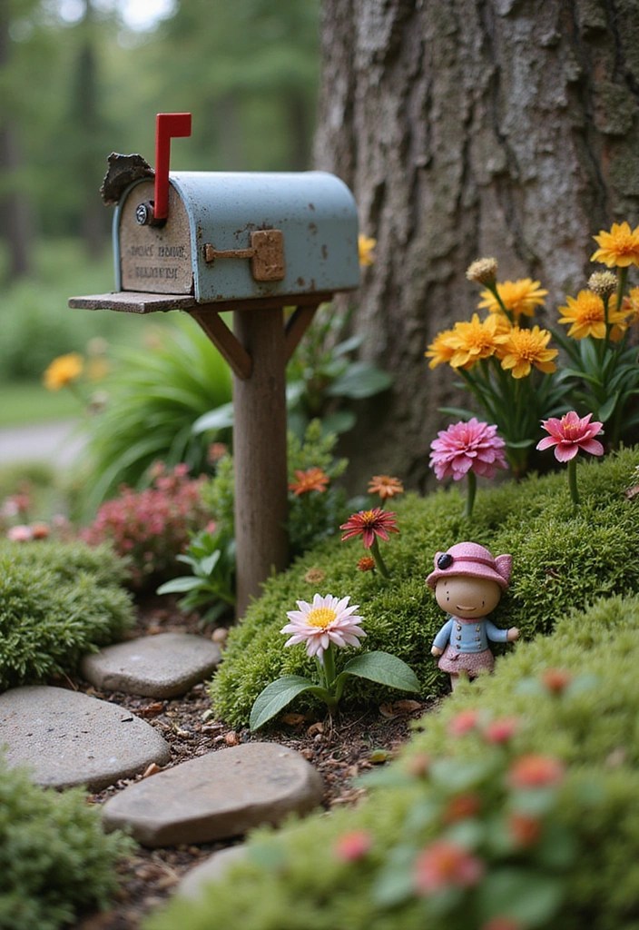 15 Stunning Mailbox Flower Bed Ideas That'll Transform Your Home's Curb Appeal! - 13. Themed Flower Bed