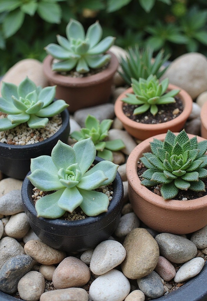 15 Stunning Small Garden Design Ideas to Transform Your Outdoor Space! - 7. Succulent Displays: Low Maintenance Magic