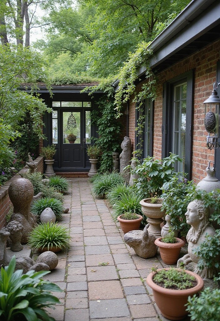 15 Stunning Small Garden Design Ideas to Transform Your Outdoor Space! - 8. Outdoor Art: Add Personality with Decor