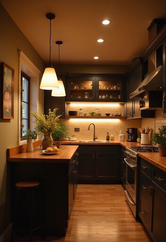 16 Small Kitchen Ideas That Prove Size Doesn't Matter for Style! - 5. Creative Lighting