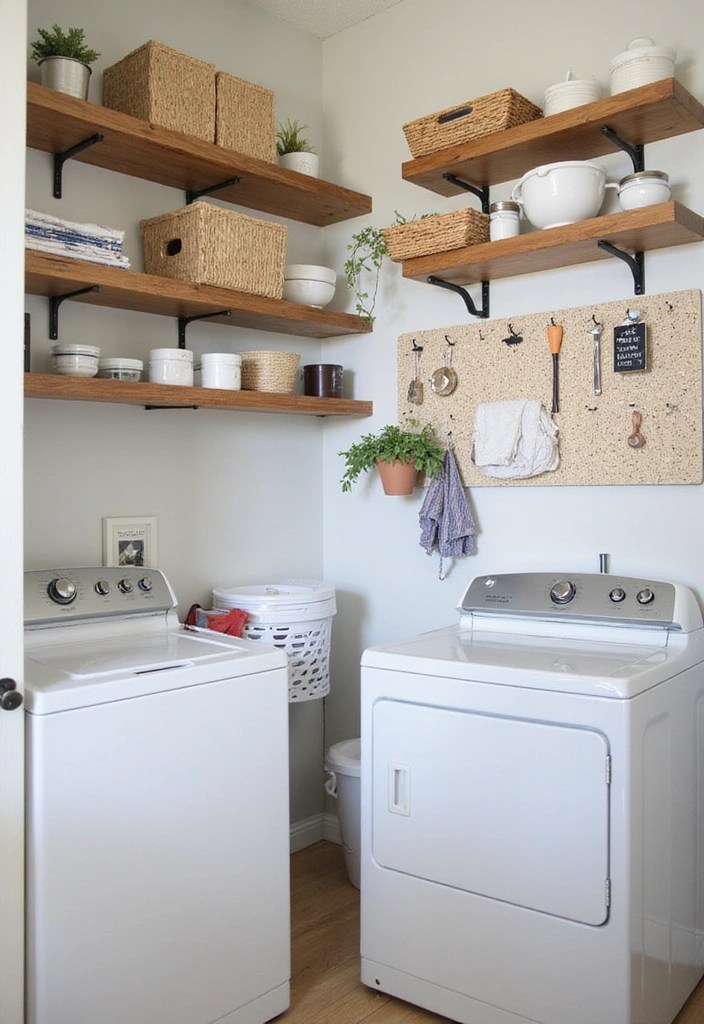 17 Laundry Room Makeovers That'll Actually Make You Want to Do Laundry (#9 Is Like a Spa!) - 10. Creative Wall Storage