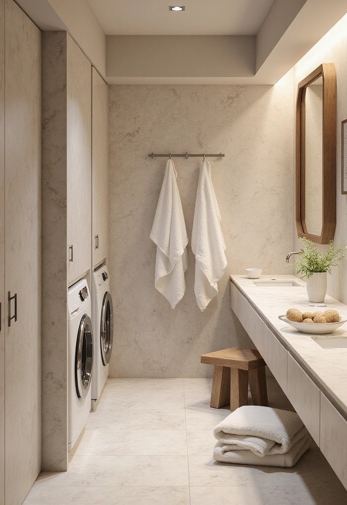 17 Laundry Room Makeovers That'll Actually Make You Want to Do Laundry (#9 Is Like a Spa!) - 9. The Luxe Spa Experience