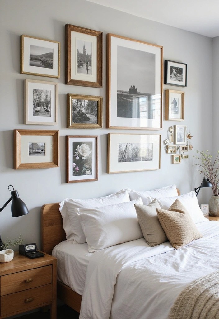 20 Cozy Bedroom Ideas That'll Make You Want to Stay in Bed All Day! - 18. Create a Gallery Wall of Art
