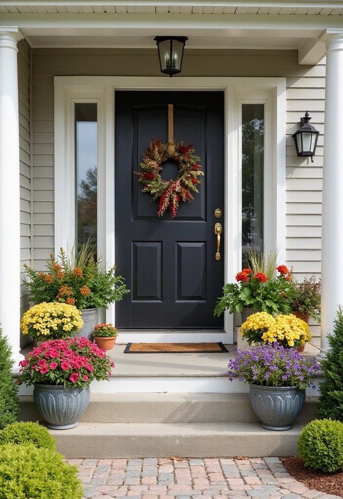20 Creative Front Porch Planters to Transform Your Entryway (You Won't Believe #5!) - 11. Seasonal Seasonal Displays