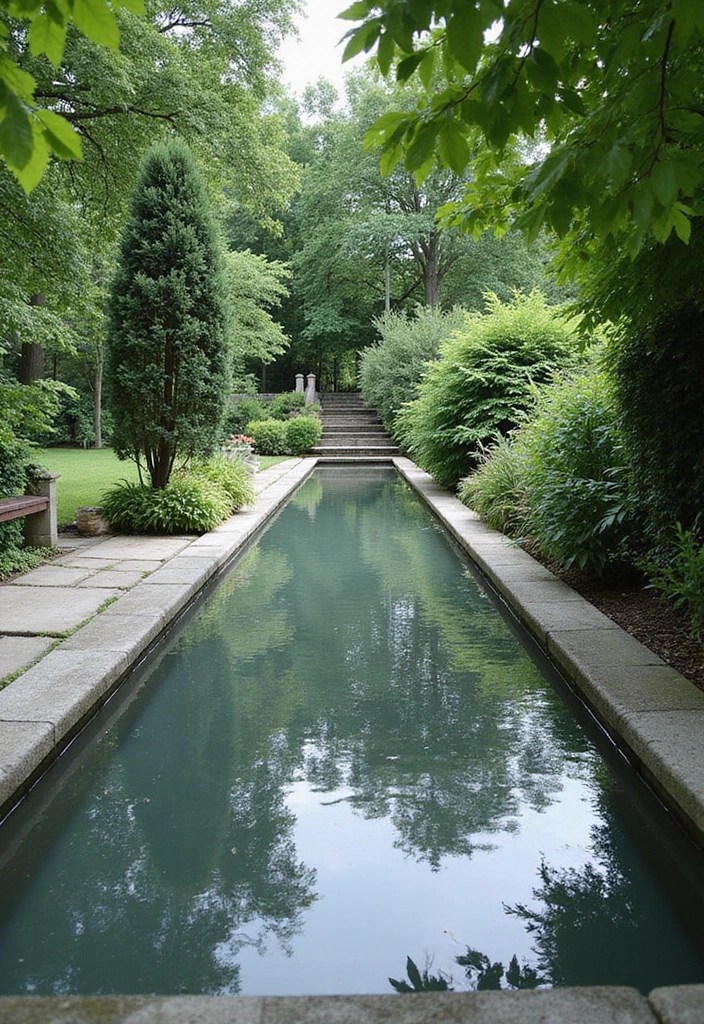 12 Space-Saving Mini Pool Designs Perfect for Small Outdoor Living Areas! - 9. Reflecting Pool Serenity