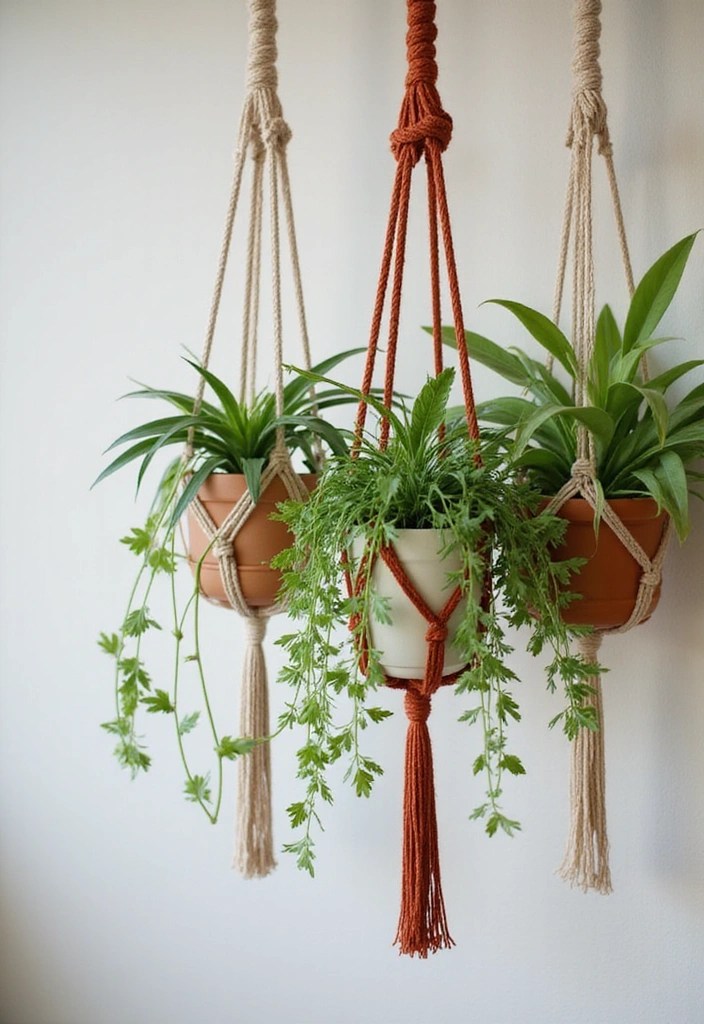 14 Boho Plants Decor Inspo Ideas That Will Make Your Heart Skip a Beat! - 1. Macrame Plant Hangers