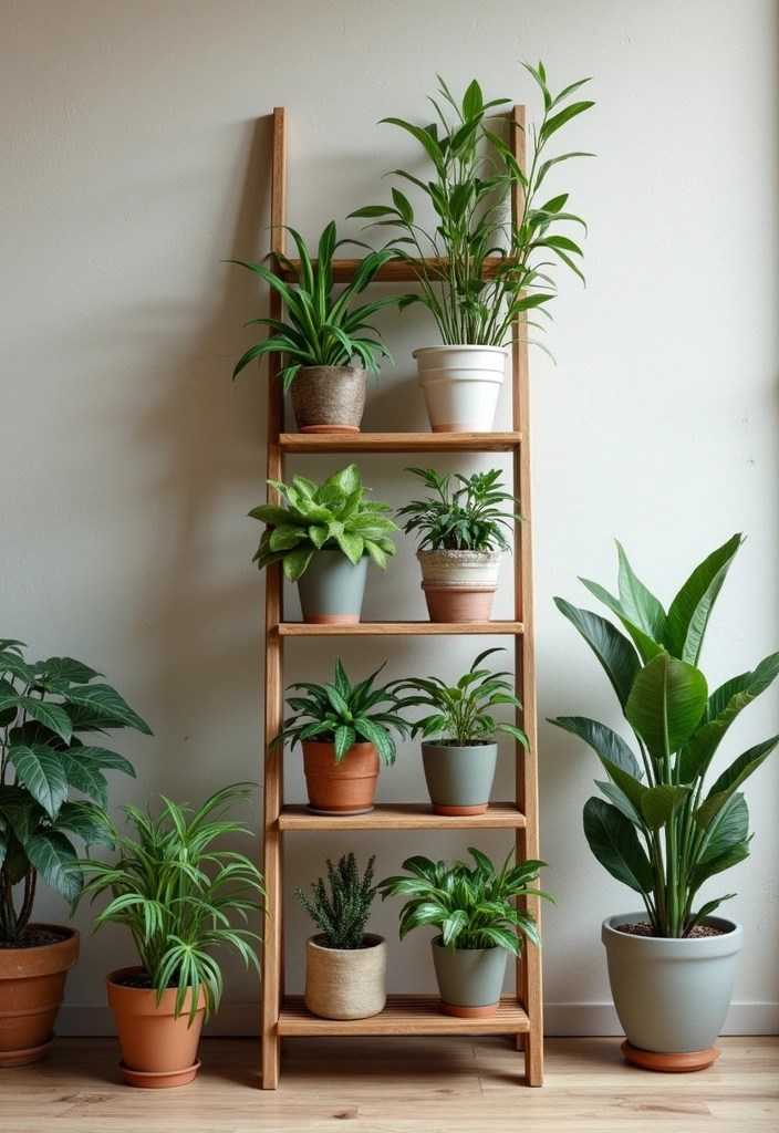 14 Boho Plants Decor Inspo Ideas That Will Make Your Heart Skip a Beat! - 3. Plant Ladders
