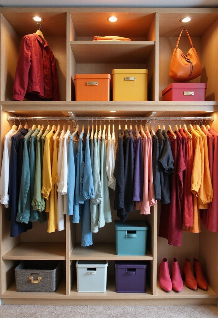 14 Closet Makeover Transformations That Will Inspire You to Start Today! - 4. The Color-Coded Dream