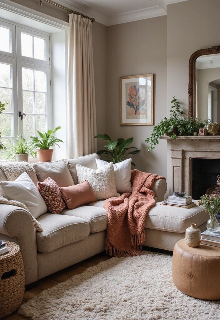 15 Cozy Living Room Inspo Ideas That Will Transform Your Space Instantly! - 1. Layered Textiles