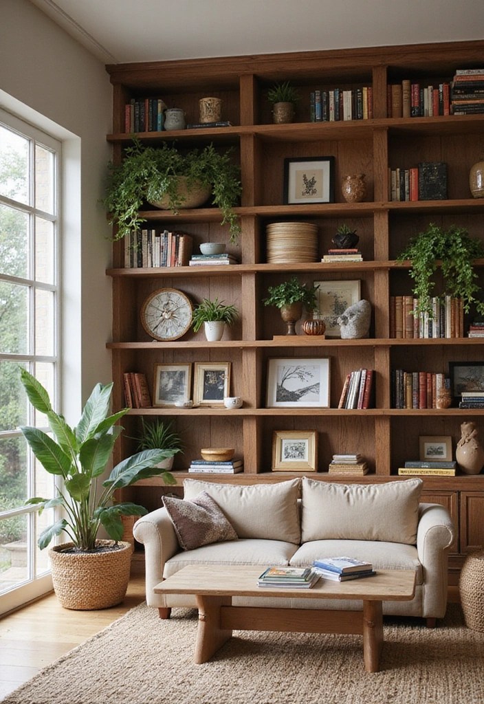 15 Cozy Living Room Inspo Ideas That Will Transform Your Space Instantly! - 9. Unique Shelving