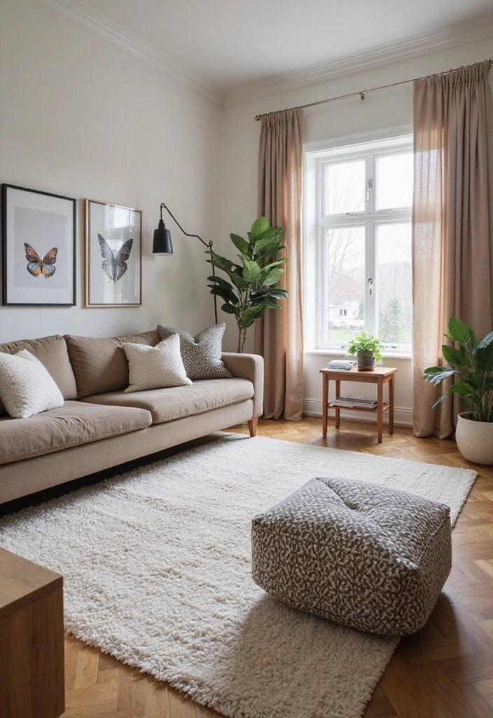 15 Stunning Home Decor Inspo for a Cozy Living Room (You’ll Love #8!) - 10. Soft and Playful Rugs