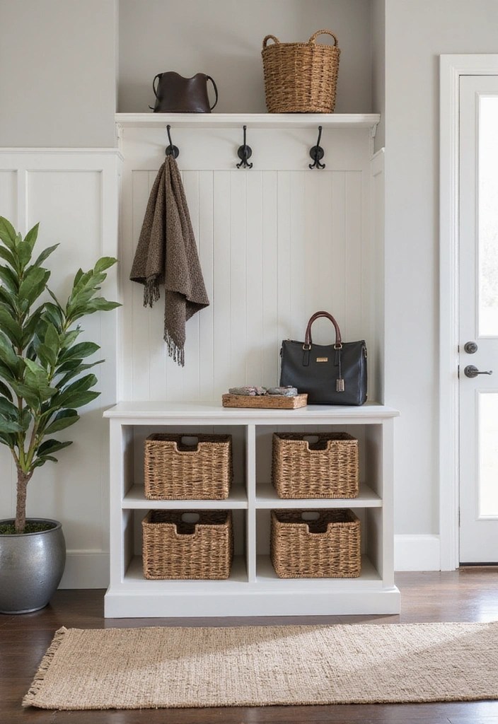 16 Entryway Ideas That'll Make a Stunning First Impression (Your Guests Won't Want to Leave!) - 13. Artful Storage Solutions