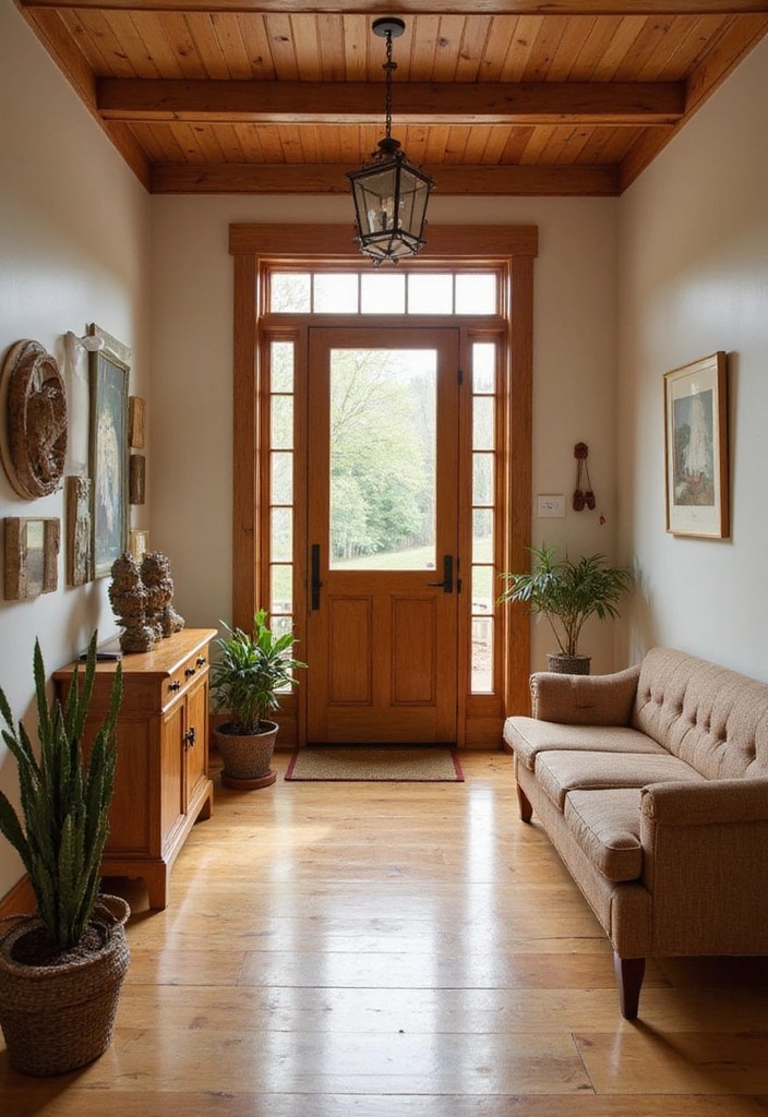 16 Entryway Ideas That'll Make a Stunning First Impression (Your Guests Won't Want to Leave!) - 14. Warm Wood Elements