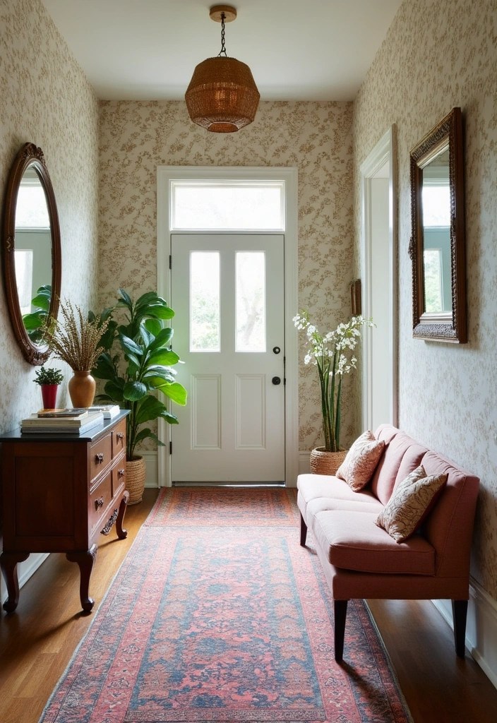 16 Entryway Ideas That'll Make a Stunning First Impression (Your Guests Won't Want to Leave!) - 9. Play with Patterns