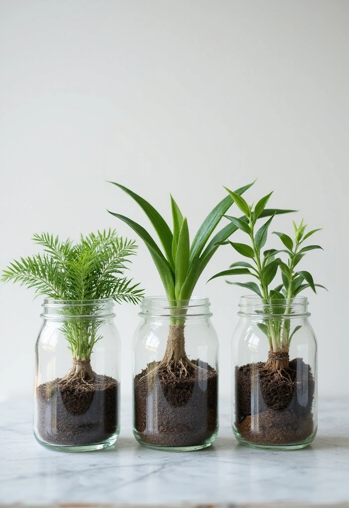 16 Modern Plant Decor Ideas That Will Elevate Your Space Instantly (#11 Is a Game Changer!) - 16. Plant Jars for Unique Displays