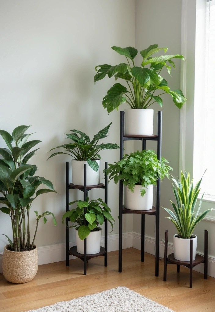 16 Modern Plant Decor Ideas That Will Elevate Your Space Instantly (#11 Is a Game Changer!) - 7. Stylish Plant Stands