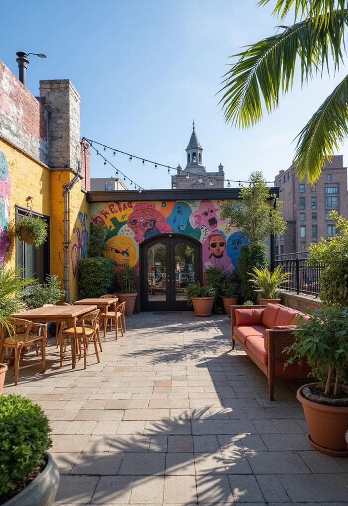 19 Modern Rooftop Patio Designs That Redefine Outdoor Comfort! - 12. Artistic Expression