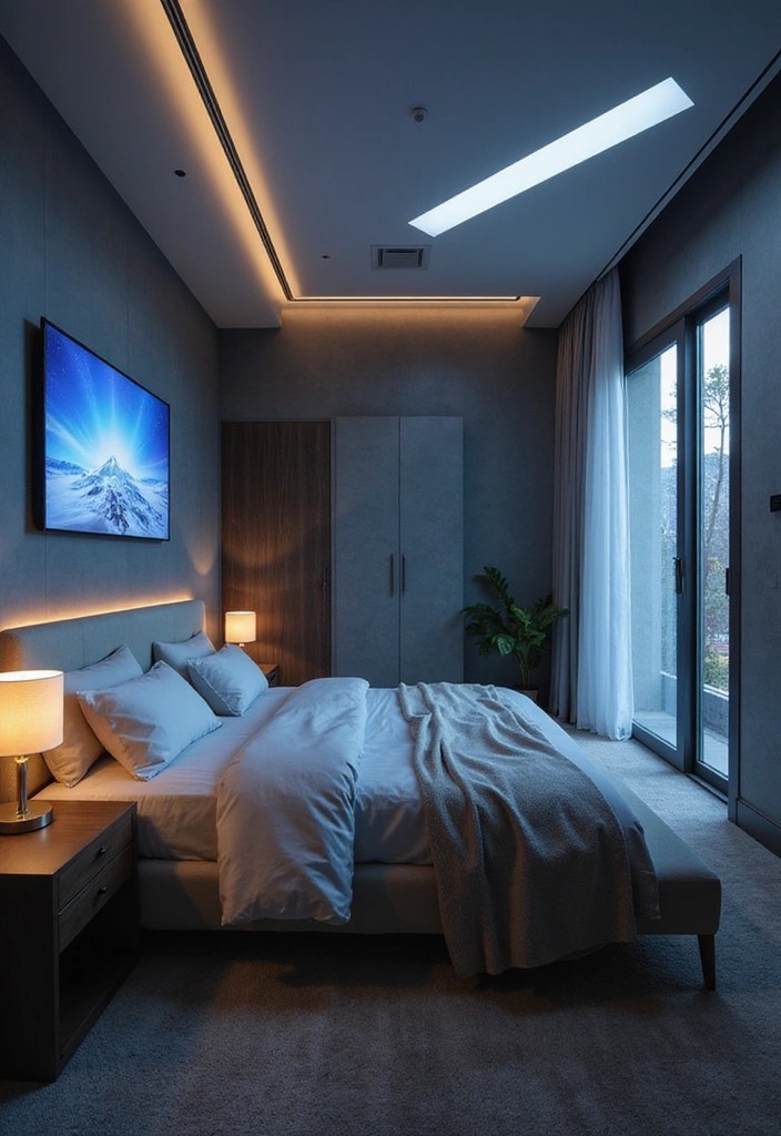 Bedroom Ideas for Men: 15 Masculine Spaces That Redefine Style - 10. Tech-Savvy Haven