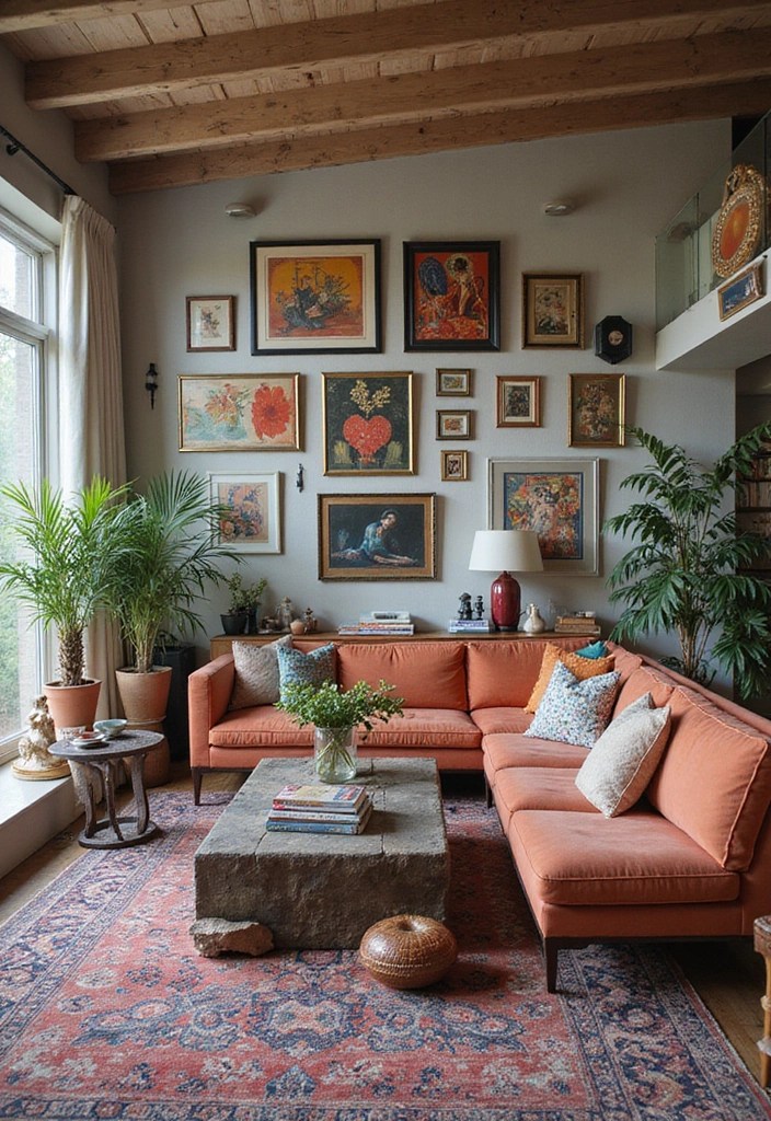 Unlock Your Creativity with These 10 Home Decor Inspo Living Room Ideas (You’ll Be Inspired!) - 10. Artistic Expression