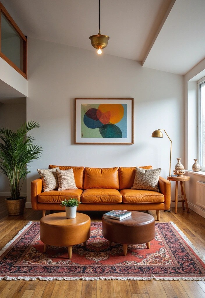 Unlock Your Creativity with These 10 Home Decor Inspo Living Room Ideas (You’ll Be Inspired!) - 6. Mid-Century Modern Vibes