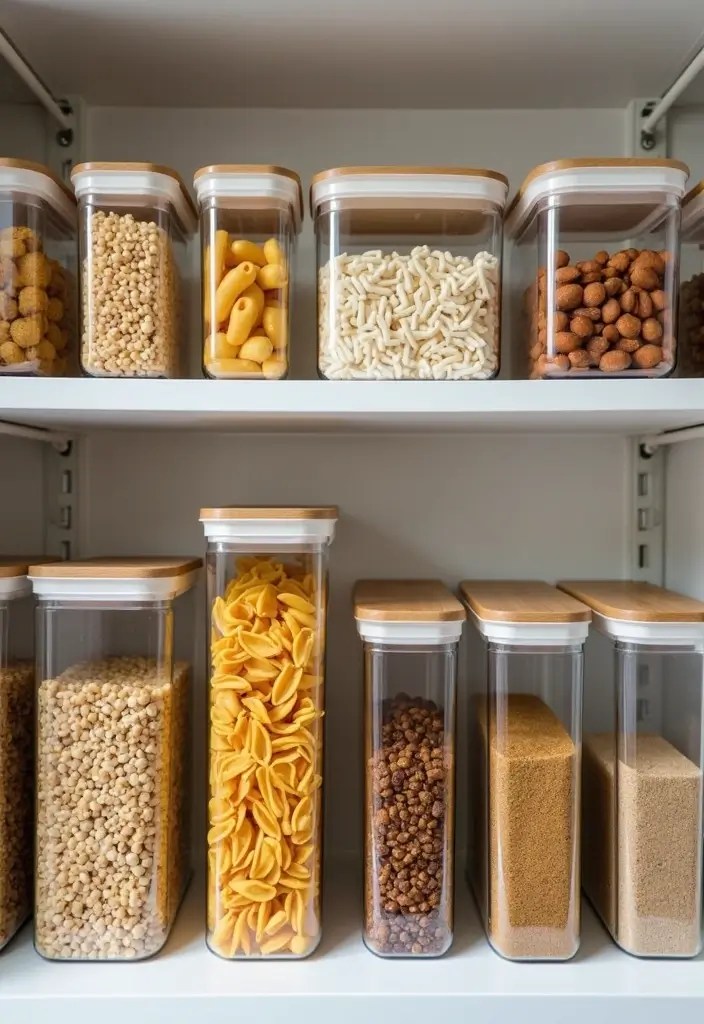 13 Easy Pantry Organization Ideas That'll Make You Say 'Why Didn't I Think of That?' - 1. Clear Containers for Visibility