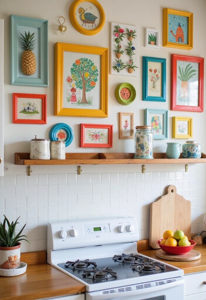 15 Stunning Kitchen Countertop Decor Ideas That'll Transform Your Space! - 8. Whimsical Wall Art