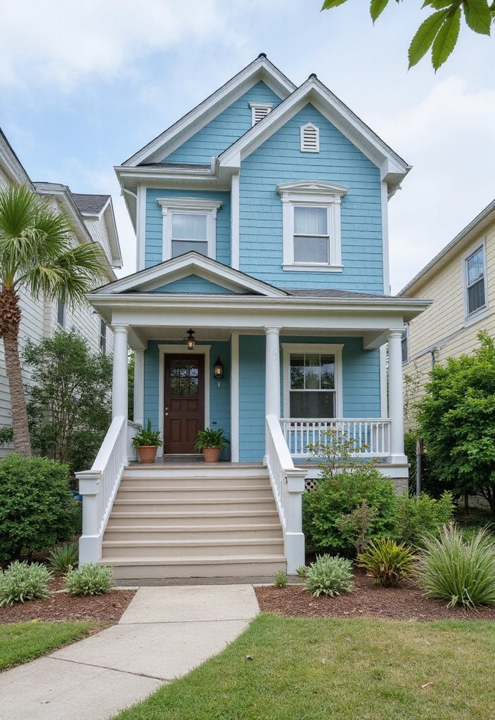 Unlock the Secret to a Beautiful Exterior: 12 Color Palettes You’ll Love! - 1. Coastal Charm: Soft Blues and Whites