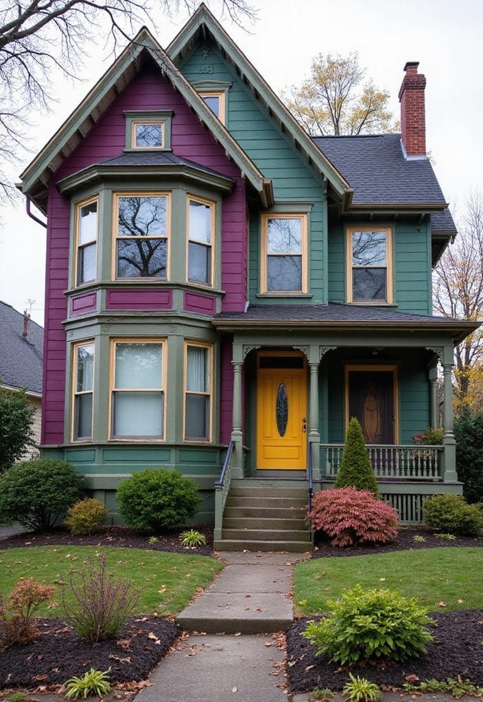 Unlock the Secret to a Beautiful Exterior: 12 Color Palettes You’ll Love! - 12. Eclectic Beauty: A Mix of Colors