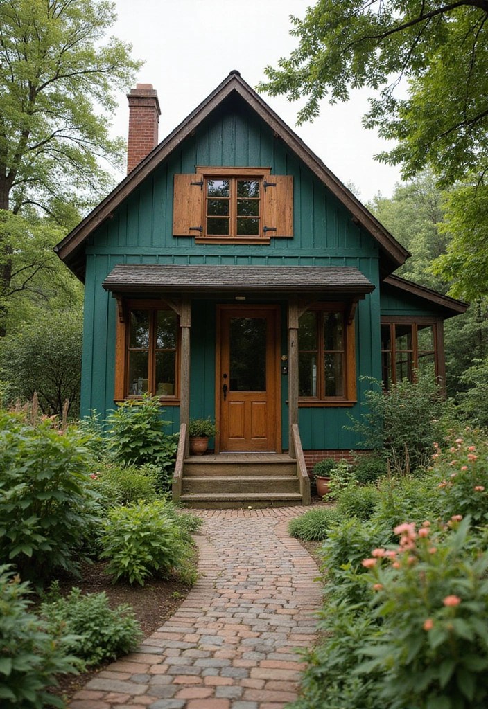 Unlock the Secret to a Beautiful Exterior: 12 Color Palettes You’ll Love! - 2. Earthy Elegance: Greens and Browns