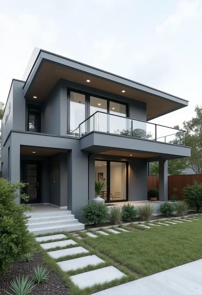 Unlock the Secret to a Beautiful Exterior: 12 Color Palettes You’ll Love! - 3. Modern Minimalism: Greys and Whites