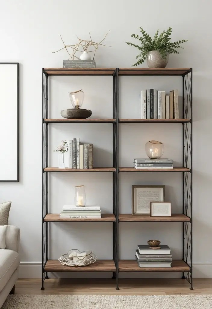 17 Book Shelf Ideas Perfect for Nooks and Crannies (You’ll Want #9 in Your Home!) - 11. Wire Frame Shelves
