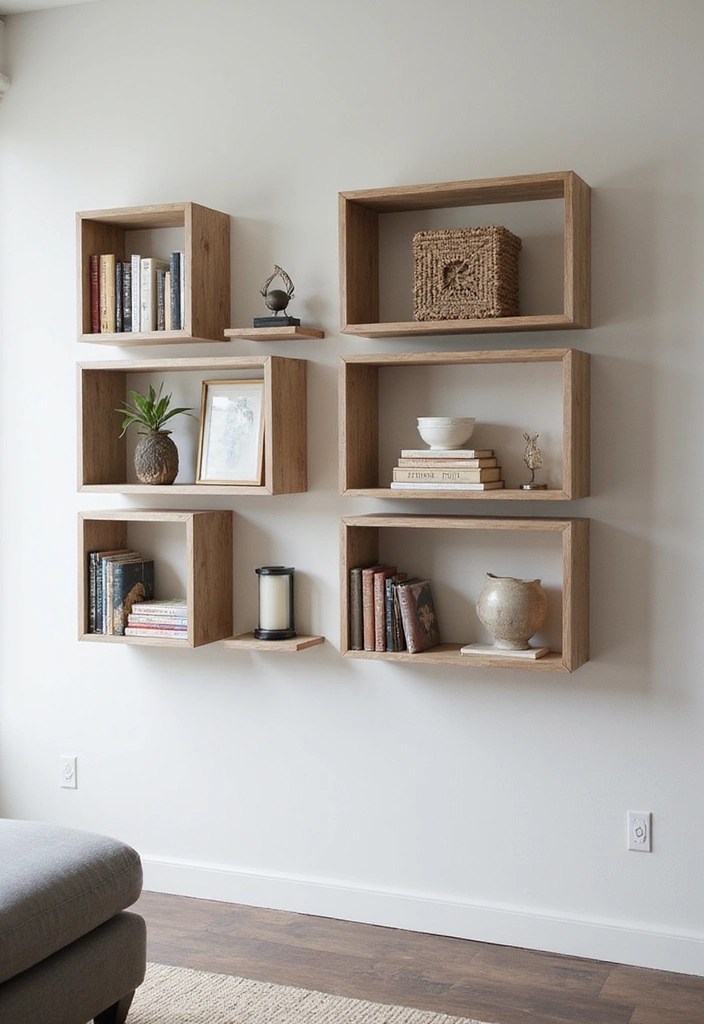 17 Book Shelf Ideas Perfect for Nooks and Crannies (You’ll Want #9 in Your Home!) - 6. Boxed Shelves